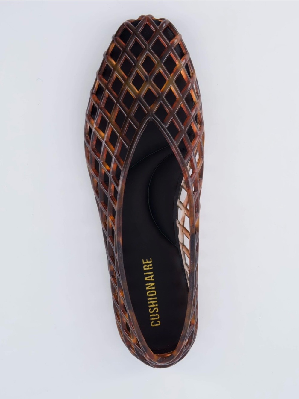 NWOT Cushionaire Siesta Lattice Ballet Flats Jelly Tortoise fits US size 8 🤎🪼🥿🖤 - Picture 2 of 9